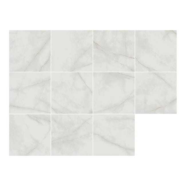 Leroymerlin Piastrella da pavimento e rivestimento interno BALTRA in gres naturale lucido grigio 45 x 45cm Sp. 8.5 mm traffico intenso (pei 4/5) Moda