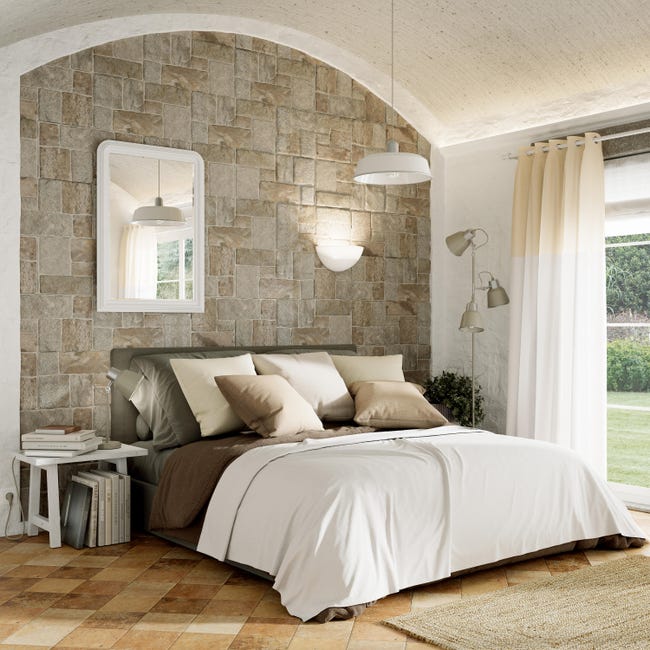 Leroymerlin Rivestimento decorativo in gres porcellanato Muro di Siena beige da esterno Italy