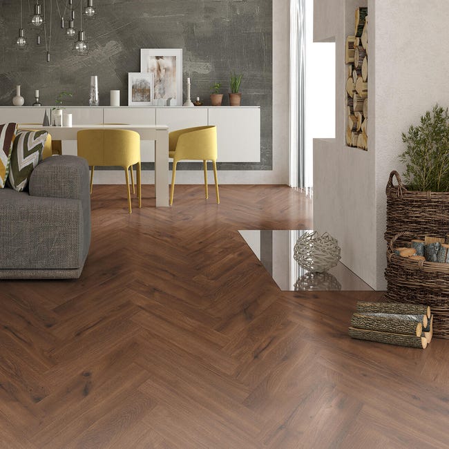 Leroymerlin Pavimento laminato ARTENS SPINA Monviso marrone Sp 8mm Italia