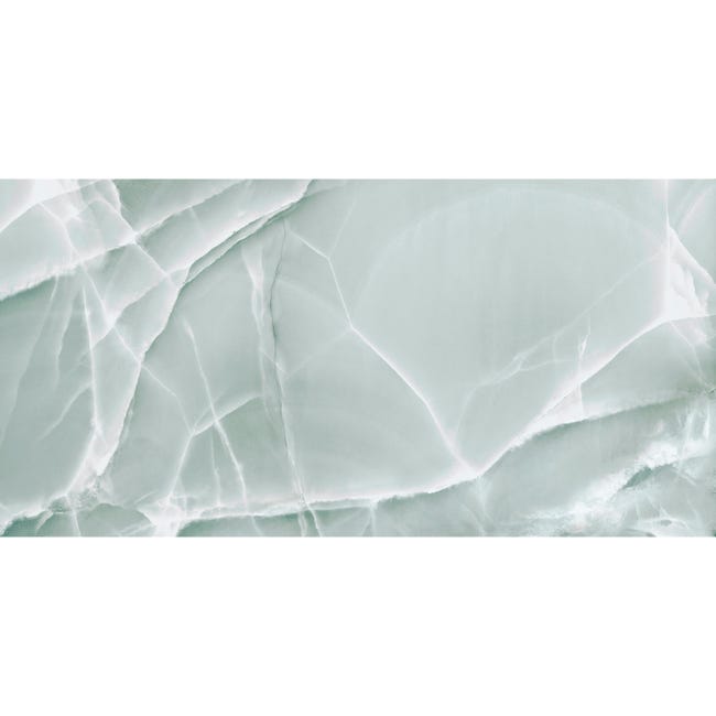 Leroymerlin Piastrella da rivestimento interno rettificato ALTEA in gres porcellanato smaltato lucido onice blu 120 x 60cm Sp. 7 mm traffico medio forte (pei 3/5) Pezzi Unici