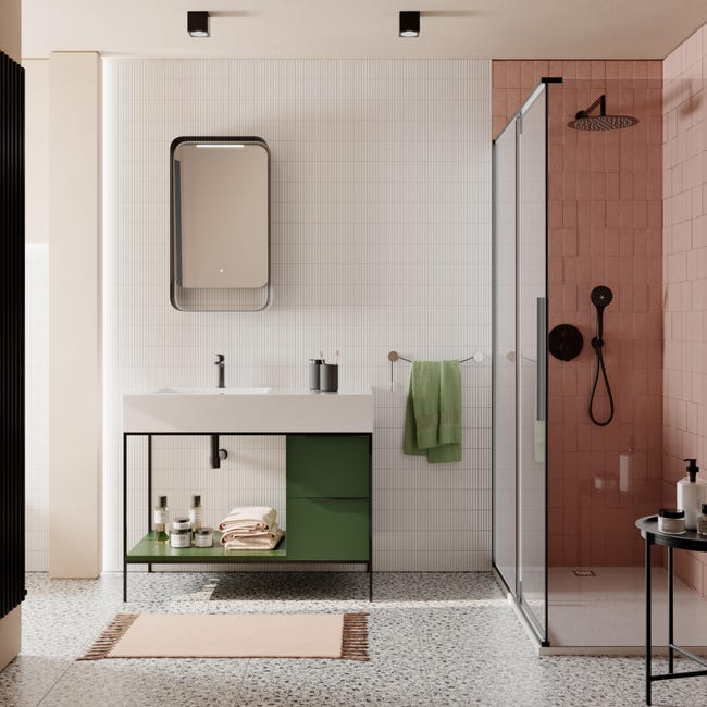 Leroymerlin Piastrella da pavimento e rivestimento interno rettificato Marble Vision in gres porcellanato smaltato lappato verde 60 x 60cm Sp. 9 mm traffico medio forte (pei 3/5) Shopping Online