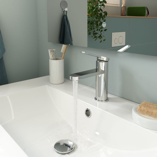 Leroymerlin Rubinetto per lavabo a canna media Essential cromato lucido SENSEA H 15.05 cm Saldi