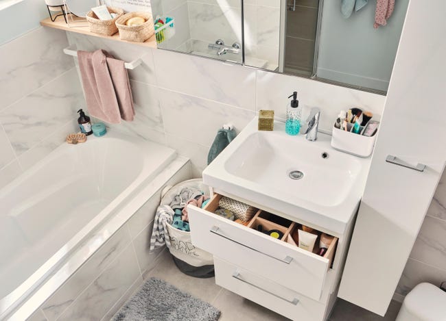 Leroymerlin Rubinetto per lavabo a canna media Essential cromato lucido SENSEA H 15.05 cm Saldi