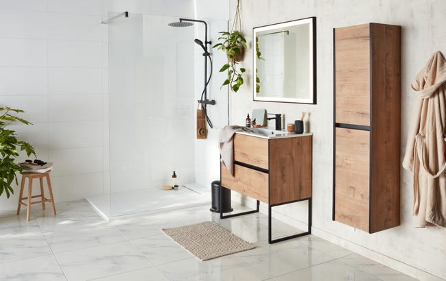 Leroymerlin Rubinetto per lavabo a canna media Studio nero spazzolato opaco SENSEA H 16 cm I Più Venduti