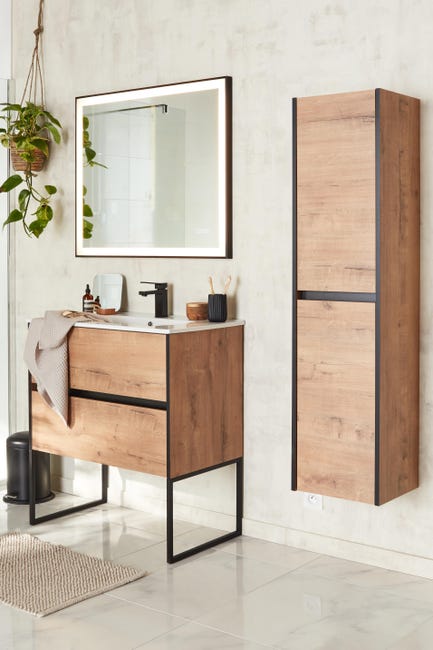 Leroymerlin Rubinetto per lavabo a canna media Studio nero spazzolato opaco SENSEA H 16 cm I Più Venduti