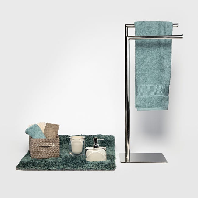 Leroymerlin Piantana porta rotolo e porta scopino wc Poseidon inox lucido Negozio