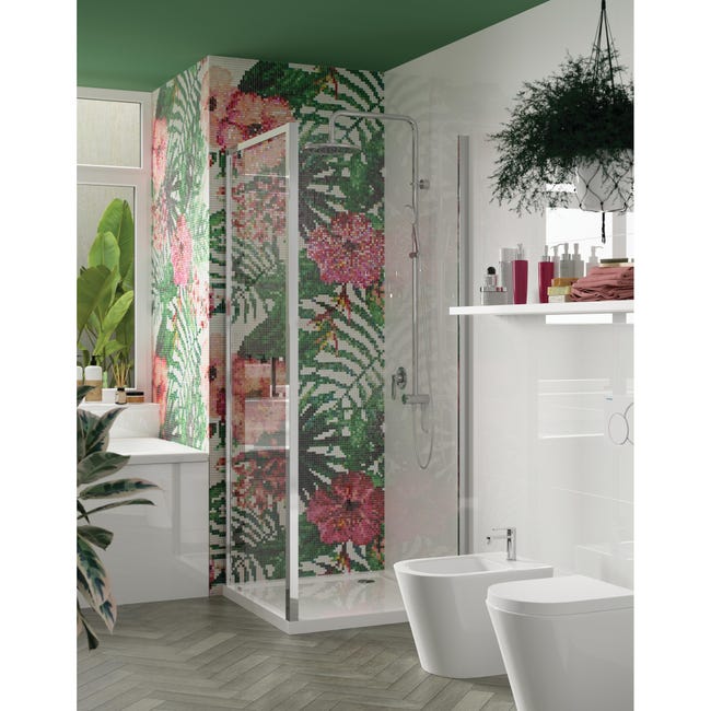 Leroymerlin Vaso WC filomuro SENSEA compacta sedile incluso P 55 x L 36 x H 39.5 cm bianco In Saldo
