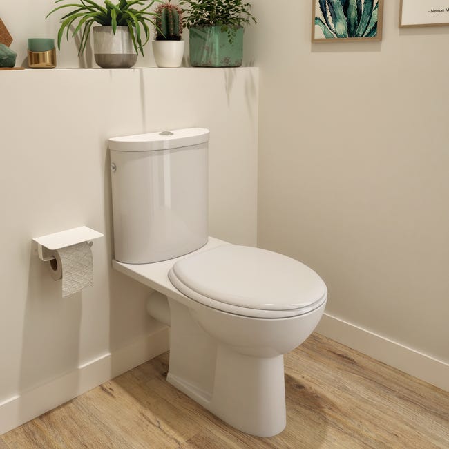 Leroymerlin Copriwater ovale universale POP SENSEA legno bianco Nuova