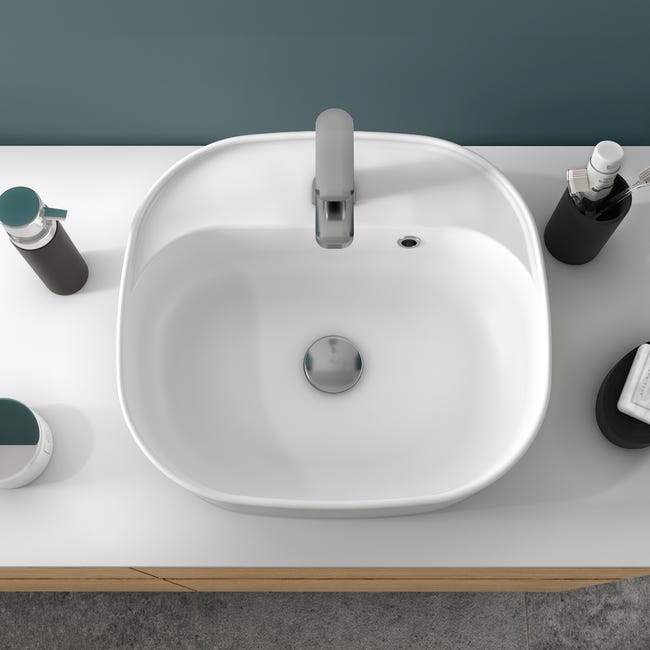 Leroymerlin Lavabo da appoggio Remix rettangolare in ceramica L 42.9 x P 39.7 x H 16 cm bianco Qualità