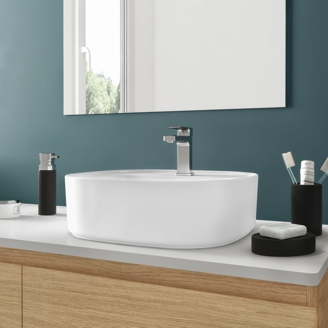 Leroymerlin Lavabo da appoggio Remix rettangolare in ceramica L 42.9 x P 39.7 x H 16 cm bianco Qualità