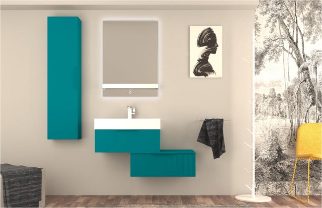 Leroymerlin Mensola in acciaio per specchio Modula L 66 x P 10 x H 5 cm Negozi Online