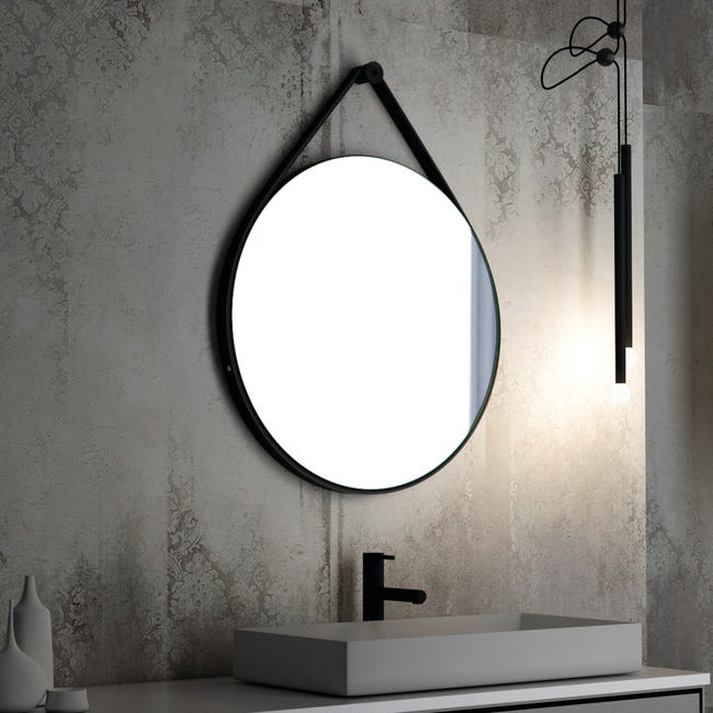 Leroymerlin Specchio kiwi tondo nero Ø 70 cm Sottocosto