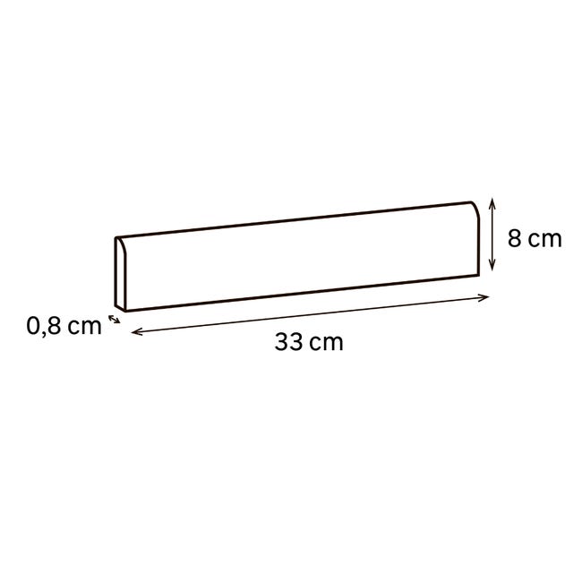 Leroymerlin Piastrella battiscopa Bois colore rovere H 8 x L 33 cm x Sp 8 mm Economico