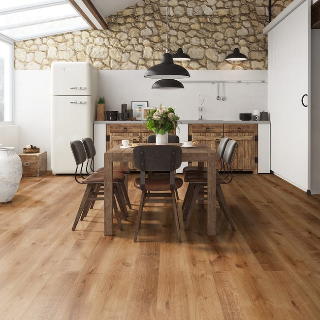 Leroymerlin Pavimento laminato ARTENS DESIGN WESTPORT larice chiaro resistente all'acqua Sp 10mm In Saldo