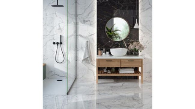 Leroymerlin Piastrella da pavimento e rivestimento interno rettificato Statuario in gres porcellanato bianco 60 x 60cm Sp. 8 mm traffico medio (pei 2/5) R9 Saldi