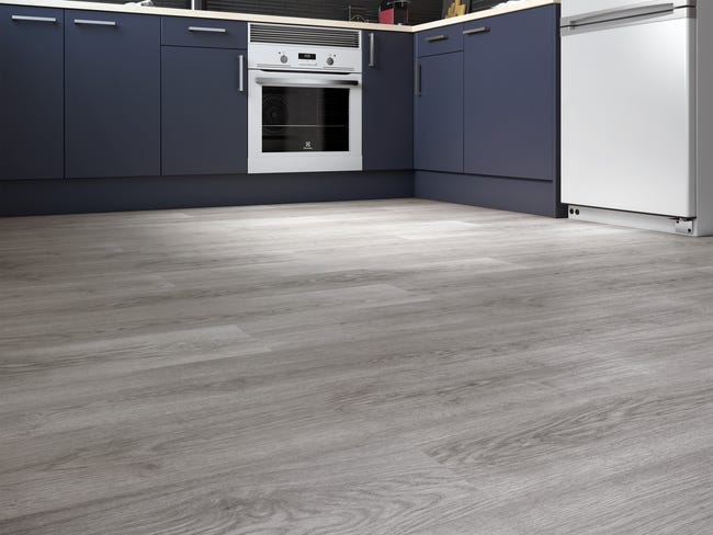 Leroymerlin Pavimento laminato ARTENS Macassar grigio resistente all'acqua Sp 10mm In Linea