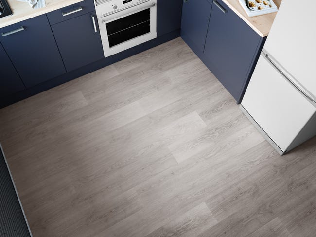 Leroymerlin Pavimento laminato ARTENS Macassar grigio resistente all'acqua Sp 10mm In Linea
