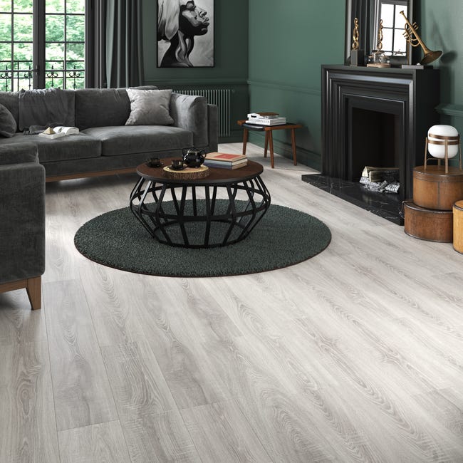 Leroymerlin Pavimento laminato ARTENS DESIGN Fernie grigio resistente all'acqua Sp 12mm In Saldo