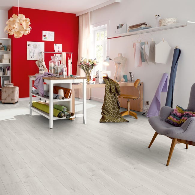 Leroymerlin Pavimento laminato ARTENS DESIGN Nisbet bianco Sp 8mm Nuova