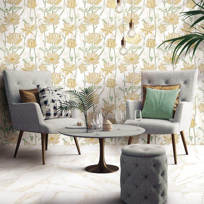 Leroymerlin Piastrella da rivestimento interno rettificato Remix in gres porcellanato smaltato opaco bianco e beige 60 x 60cm Sp. 7.4 mm traffico intenso (pei 4/5) R9 Offerta esclusiva