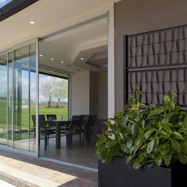 Leroymerlin Fioriera con grigliato ETHICA STEFANPLAST in polipropilene antracite H 140 x L 80 x P 36 cm Grandi sconti