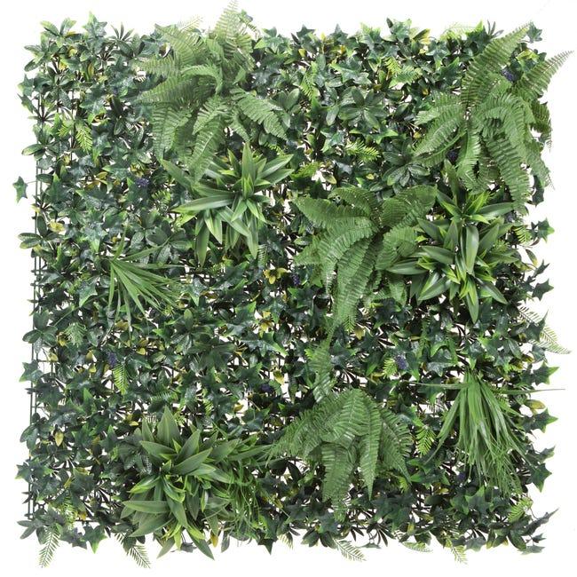 Leroymerlin Parete verde artificiale in polietilene multicolore H 1 m x L 1 m Comprane uno, ottenene uno gratis