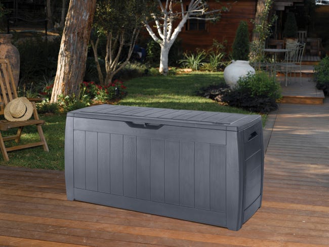 Leroymerlin Baule KETER Hollywood in polipropilene antracite L 118 x H 57 x P 45 cm Enormi risparmi