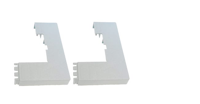 Leroymerlin Palo terminale MOSAIC PRIVAT in polipropilene Bianco H 12.5 x L 12.5 x P 12.5 cm 2 pezzi