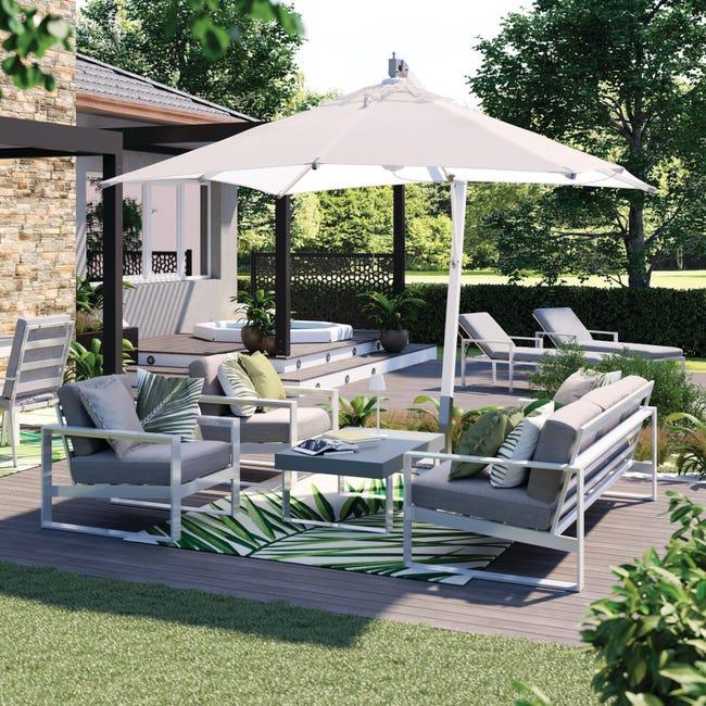 Leroymerlin Palo in ALLUMINIO NORTENE MOSAIC/PRIVAT posta con tacche H 120 cm x L 6 cm x L 6 cm grigio Promozione temporanea