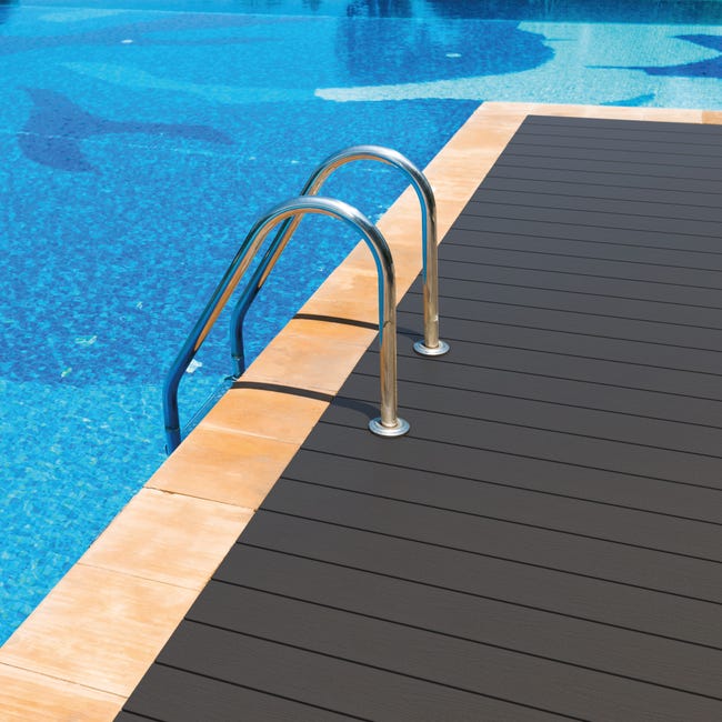 Leroymerlin Listone da incastro Ifly in composito in bambù e plastica (bpc) 220 x 14.6 cm Sp 23 mm grigio antracite Only for today