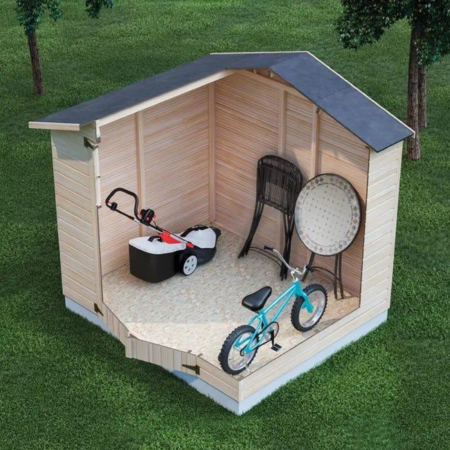 Leroymerlin Casetta da giardino DECOR ET JARDIN in legno Iris con porta doppio battente superficie totale 4.61 m² e spessore parete 12 mm 50% di sconto con spedizione gratuita