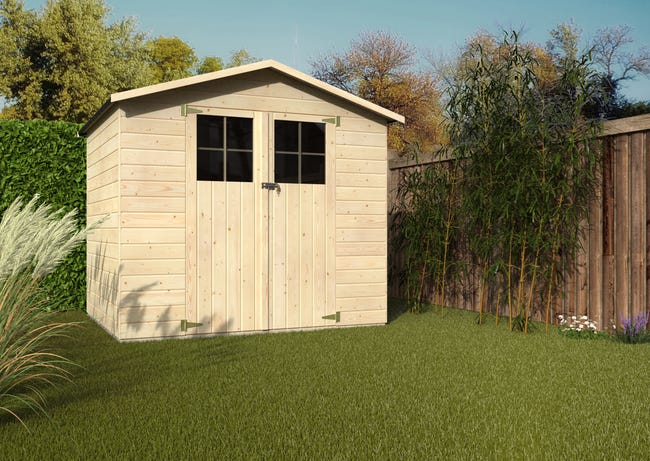 Leroymerlin Casetta da giardino DECOR ET JARDIN in legno Iris con porta doppio battente superficie totale 4.61 m² e spessore parete 12 mm 50% di sconto con spedizione gratuita