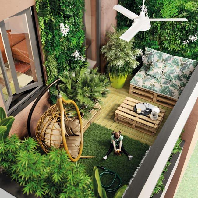 Leroymerlin Piastrelle ad incastro 4F GROUP Erba 9 pezzi in pvc 30 x 30 cm Sp 30 mm verde Trasporto libero internazionale