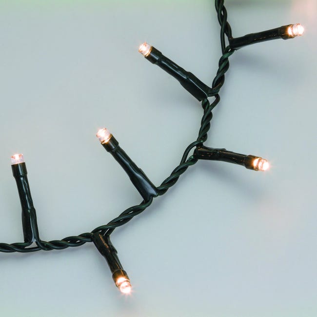 Leroymerlin Catena luminosa 2000 lampadine LED bianco caldo Led Mini cluster 40.5 m Duty-free