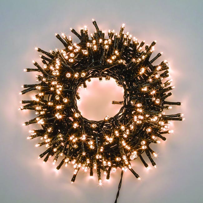 Leroymerlin Catena luminosa 1000 lampadine LED bianco caldo Led Mini cluster 20.5 m