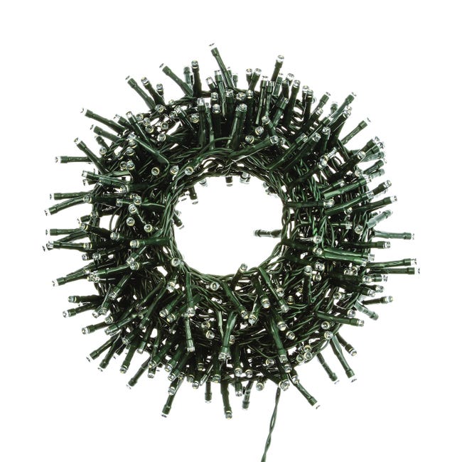 Leroymerlin Catena luminosa 1000 lampadine LED bianco caldo Led Mini cluster 20.5 m In Linea