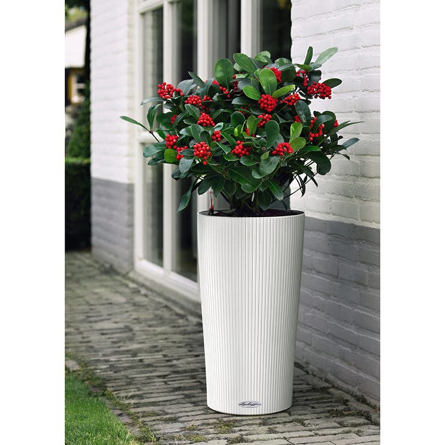 Leroymerlin Vaso per piante e fiori Cilindro Color 32 - Bianco LECHUZA in polipropilene bianco H 56 cm Ø 32 cm Promozione