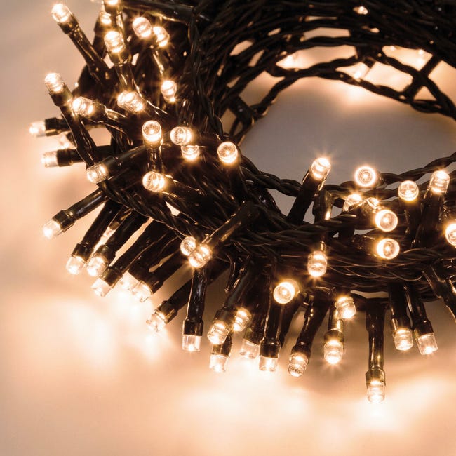Leroymerlin Catena luminosa 600 lampadine LED bianco caldo 24.5 m Qualità Garantita
