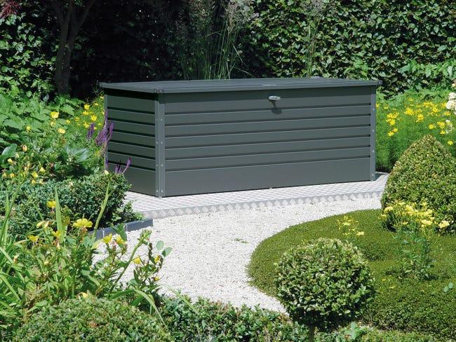 Leroymerlin Baule BIOHORT 130 in acciaio grigio scuro L 134 x H 71 x P 62 cm Presa