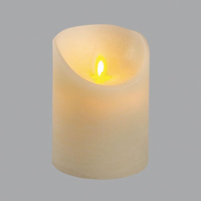 Leroymerlin Candela avorio moving flame bianco caldo H 10 cm Online