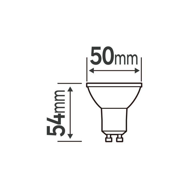 Leroymerlin Set da 3 lampadine LED GU10 faretto trasparente luce calda 3.9W= 450LM (equiv 50 W) 100° LEXMAN Vendita Calda