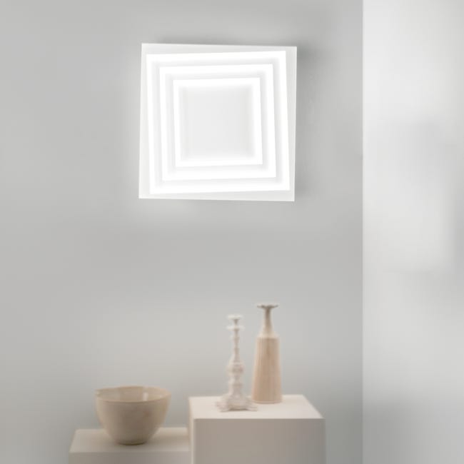Leroymerlin Plafoniera LED design Kundili bianco 5.5x5.6 cm luce con 3 temperature di colore dimmerabile 8800 lumen INSPIRE Vendita Economica