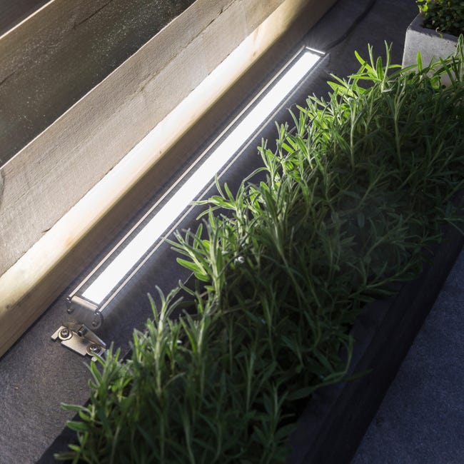 Leroymerlin Faro da esterno Cypress in alluminio argento Modulo LED 17.5W INSPIRE Spedizione gratuita