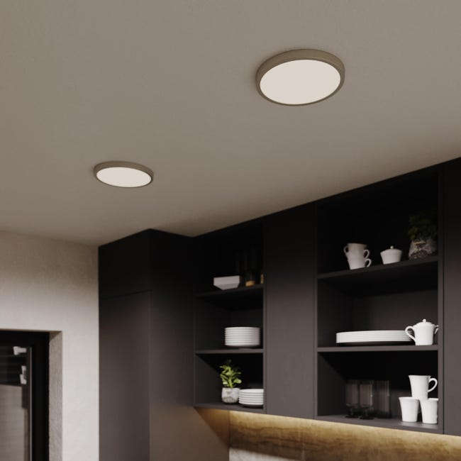 Leroymerlin Faretto fisso da incasso LED Sanoa tondo nichel foro incasso 22 5 cm luce passaggio dal bianco caldo al bianco neutro Sconto di tempo limitato
