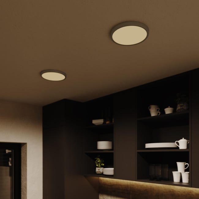 Leroymerlin Faretto fisso da incasso LED Sanoa tondo nichel foro incasso 22 5 cm luce passaggio dal bianco caldo al bianco neutro Sconto di tempo limitato