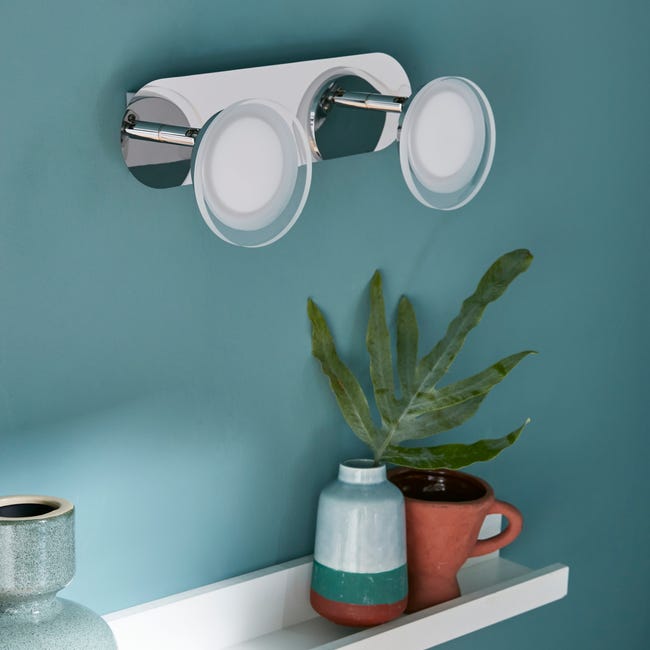 Leroymerlin Faretto decorativo con fonte luminosa LED Loob New cromo 2xINSPIRE Offerta San Valentino