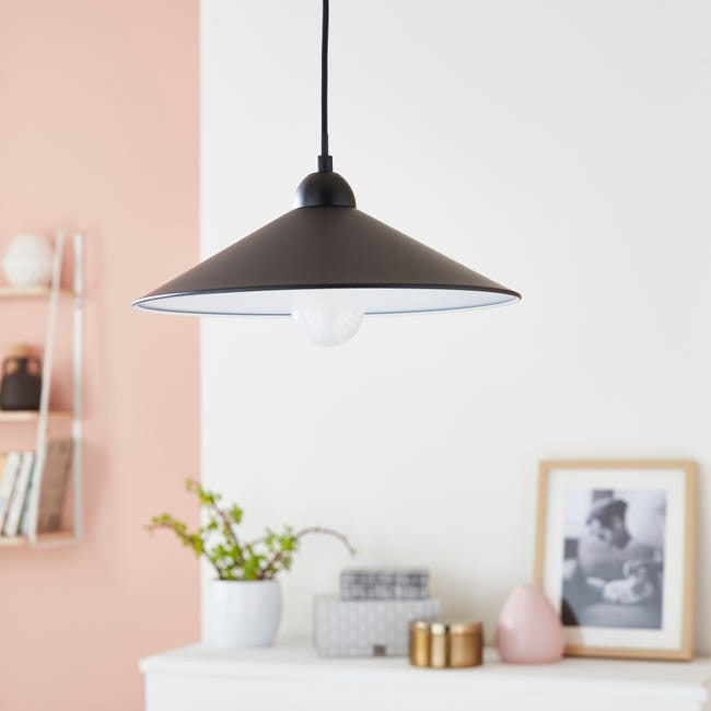 Leroymerlin Lampadario Industriale Braga nero E27 INSPIRE Offerta Anniversario