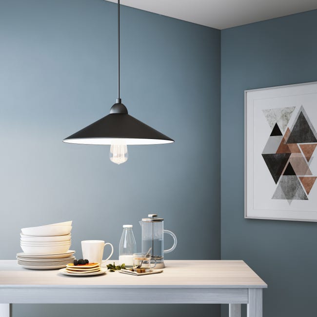 Leroymerlin Lampadario Industriale Braga nero E27 INSPIRE Offerta Anniversario