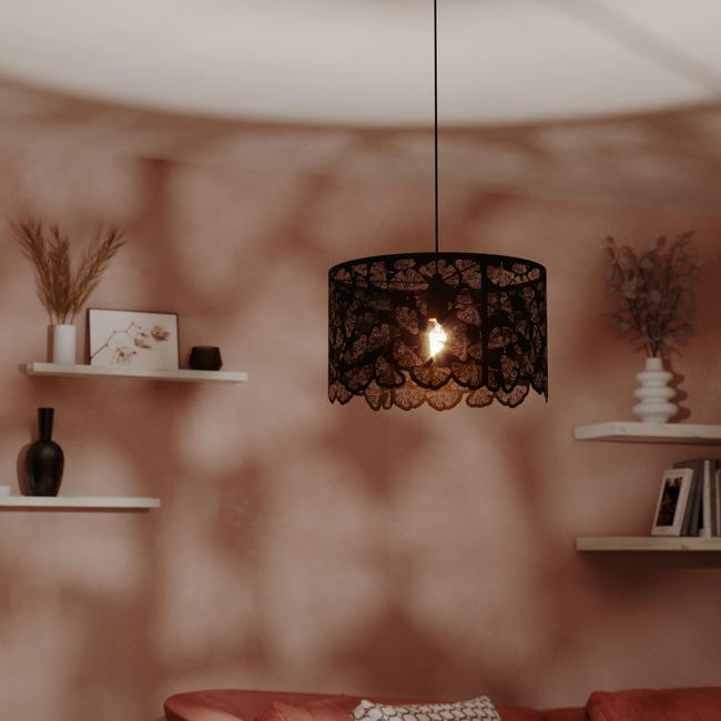 Leroymerlin Lampadario Glamour Marotta nero E27 INSPIRE Smaltimento dello stoccaggio