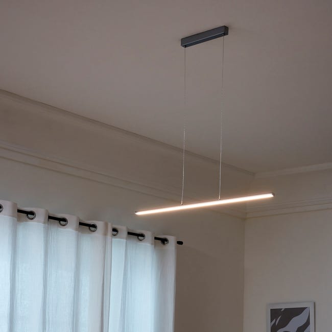 Leroymerlin Lampadario LED moderno Fonda grigio luce calda 2190 lumen INSPIRE